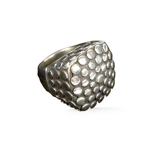 John Hardy Sterling Silver Dot Square Cocktail Ring.                 |Size: 7| - Picture 11 of 11
